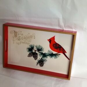 Cardinal serving tray
